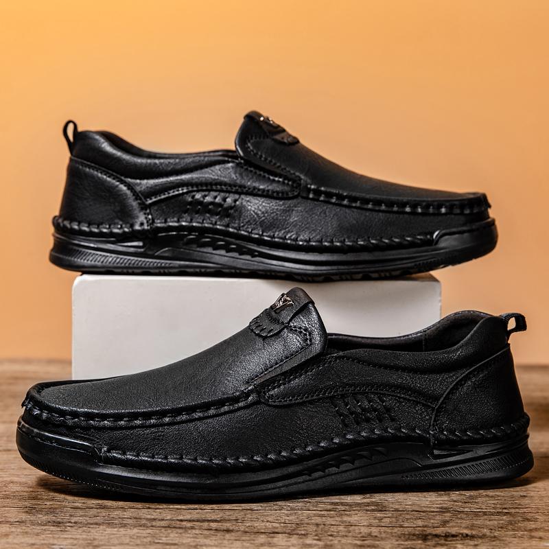 PU Leather Men's Loafers New Fashion Male Casual Shoes Outdoor Slip on Flats All-match Driving Shoes Handmade Treking Footwear