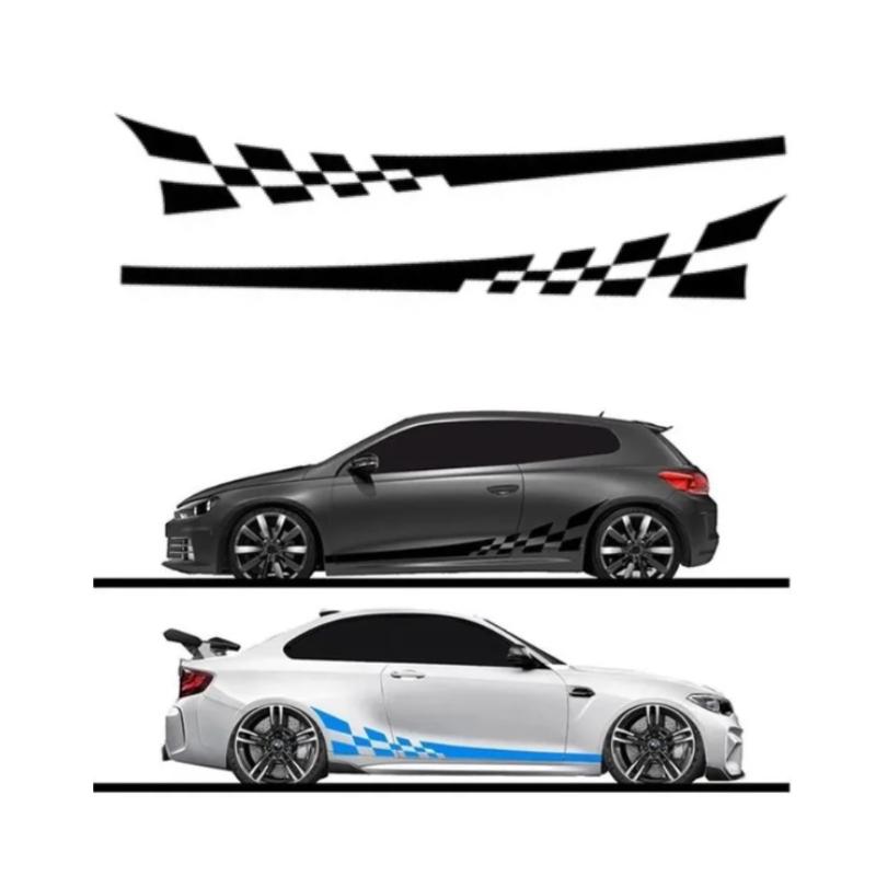 Side Skirts Stripe Stickers Body Kits Accessories Car Stickers Door Waist Line DIY Decal Sticker Auto Tuning Accessories