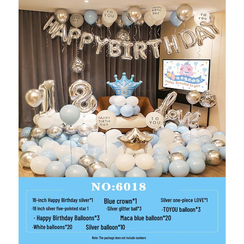 Romantic Birthday Balloon Set: High-End Decorations for Boyfriend or Girlfriend
