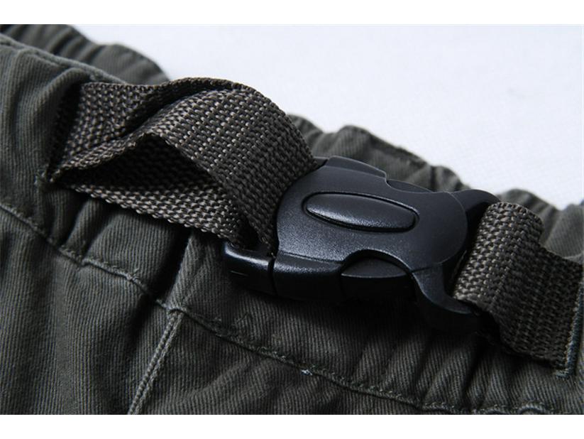 Herren Übergröße Elastischer Bund Weites Bein Mehrfach-Taschen Hose für Frühling und Herbst