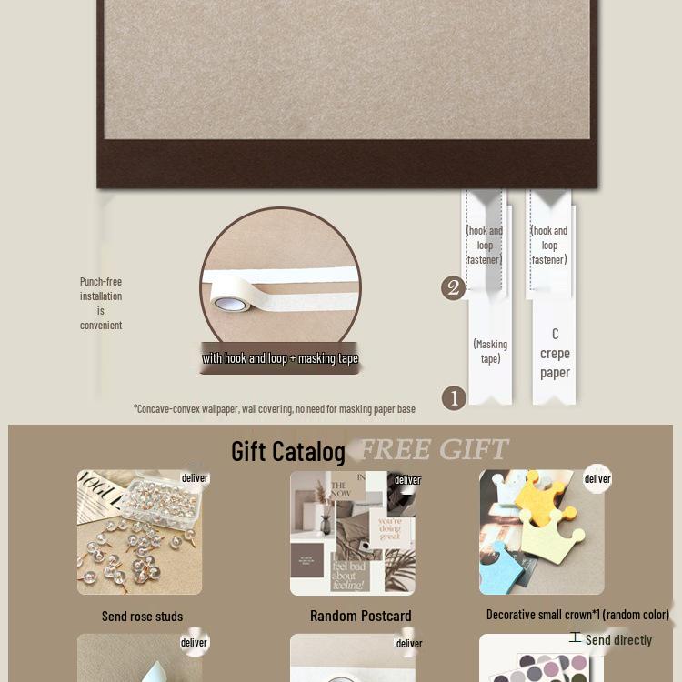 Self-Adhesive Felt Wall Sticker for Photos and Messages