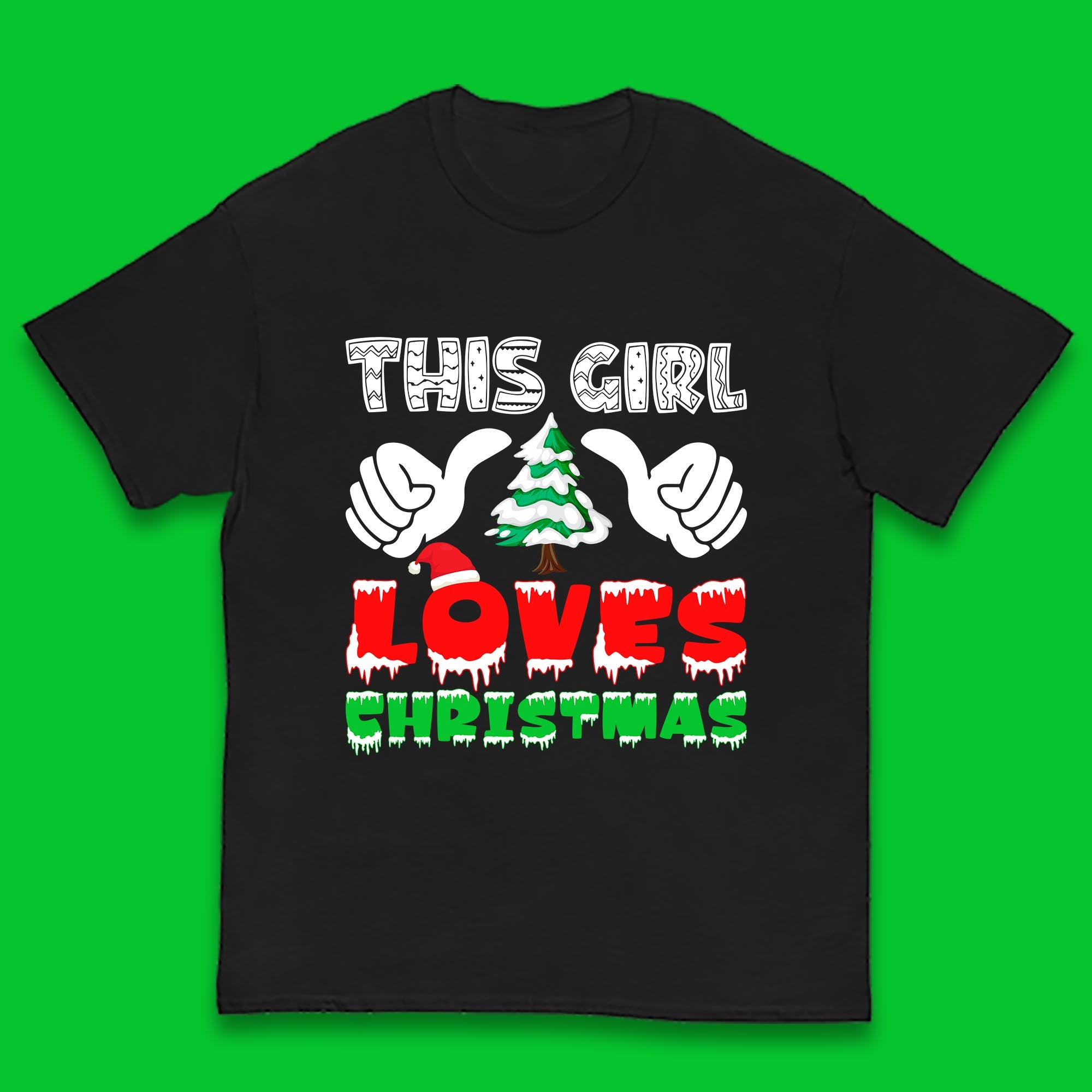 Christmas Kids T Shirt This Girl Loves Christmas Top 100