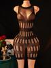 Fhseer Women'S Sexy Lingerie Sheer Mesh Hollow Out Dress Stretchy Slim Fit Mini Dress Sleeveless Babydoll For Night Club Party