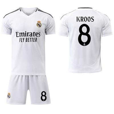 2024-25 Real Madrid Home Jersey #9 Mbappé #7 Vinícius #8 Kroos #5 Bellingham Football Jerseys