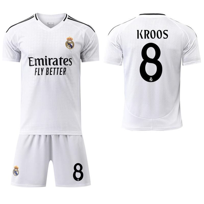 

Домашняя футболка Реал Мадрид 2024-25 №9 Мбаппе №7 Винисиус №8 Кроос №5 Беллингем Футбольные майки 18