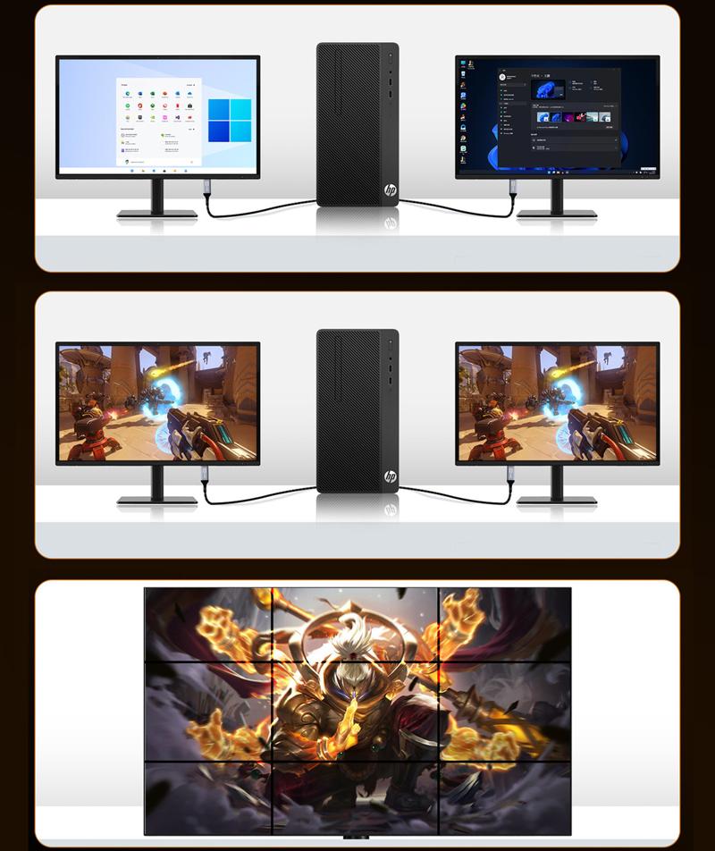 1M/2M/3M/5M 16K Display port Displayport DP 2.1 16K@60Hz 8K@120Hz 4K@240Hz 40Gbps HDR10 HDC DSC 1.2A Video Audio Cable HDTV TV
