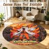 Round Rug Custom NameNaruto Pattern Non Slip Carpet Home Floor Decor