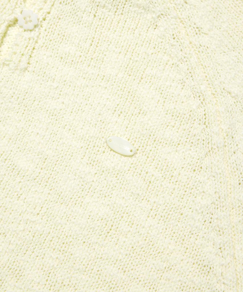 COVERNAT WOMAN Boucle Round Half Knit Ivory
