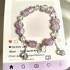 Weihnachts-Charm-Armband mit Crackle-Perlen, Schneeflocken-, Baum-, Weihnachtsmann- und Glockenanhängern
