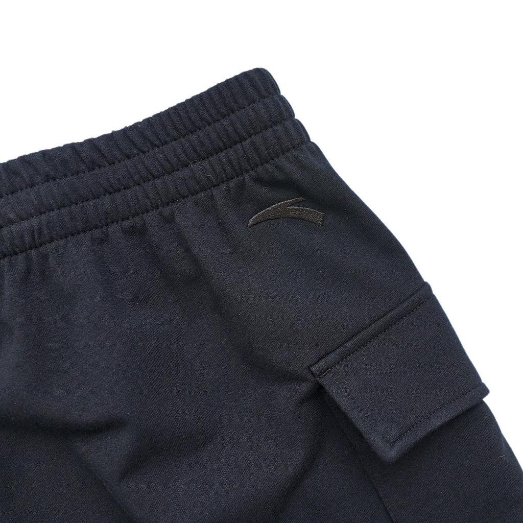 Anta Kyrie Basketball Series Cargo Straight Leg Adjustable Knit Sports Pants Unisex Pants Basic-Black 172531306-2