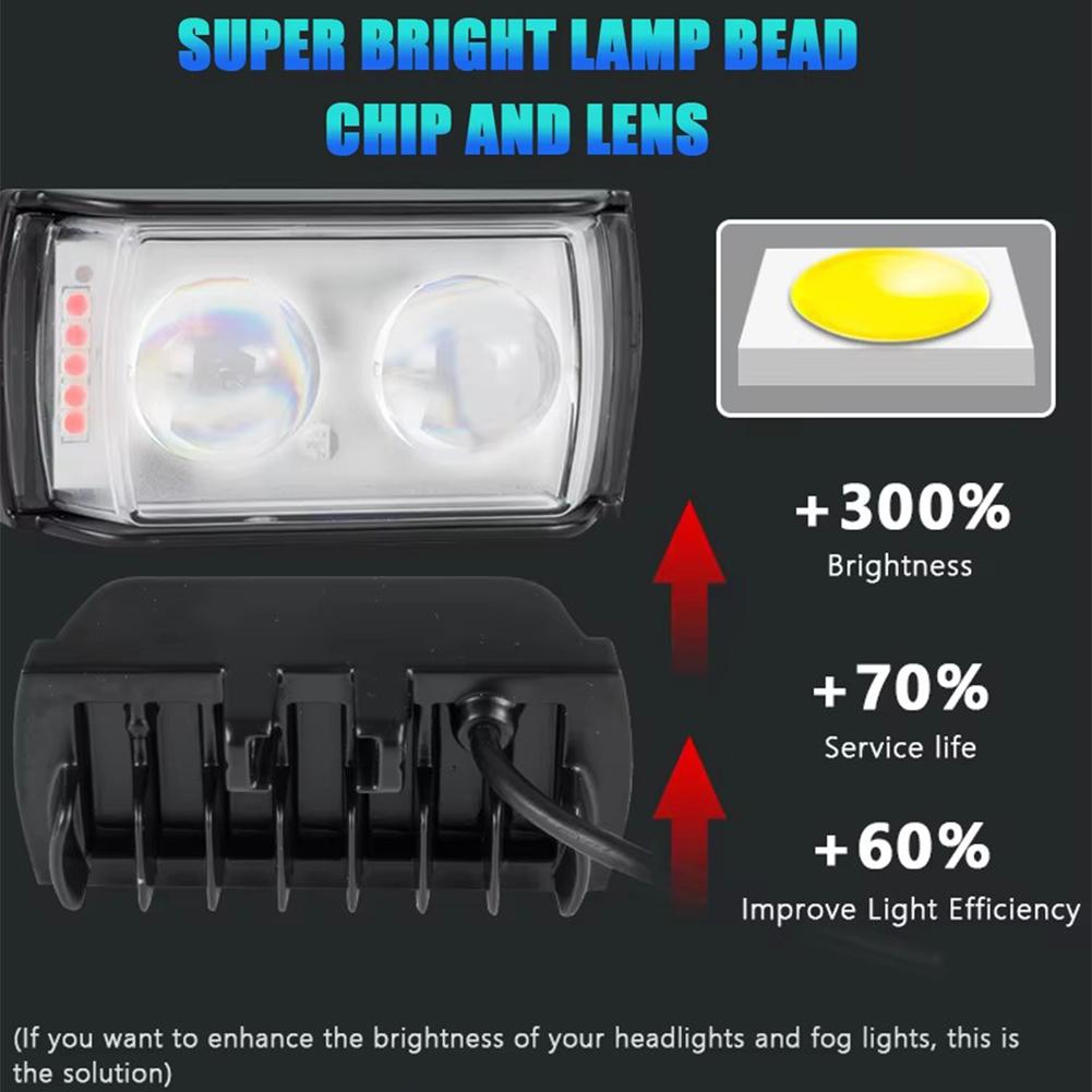 Motorcycle Flashing Lights LED Fog Work Light Waterproof And Motorcycle Shockproof Accessories Dustproof Corrosion-resistan R3D9