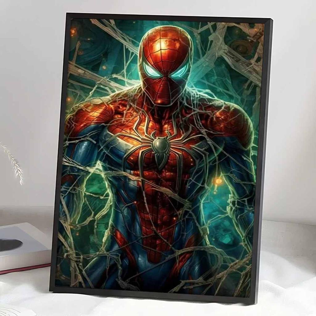 Full Round Diamond Painting Strong Spider-Man Art Rhinestone Picture Mosaic DIY 5D Cross Stitch Embroidery Home Decoration