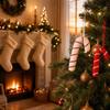 Striped Design Christmas Candy Cane Pendants Xmas Tree Hanging Candies  Home Decoration