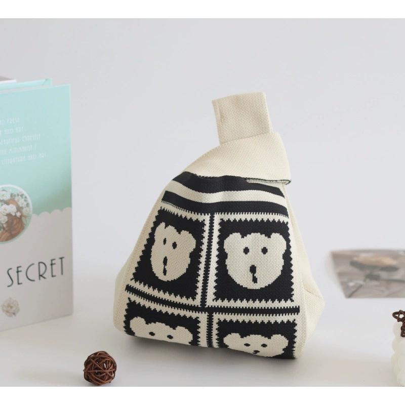 High quality thickened birthday banquet baby gift bag knitted bag gift woven bag handbag tote bag women's bag