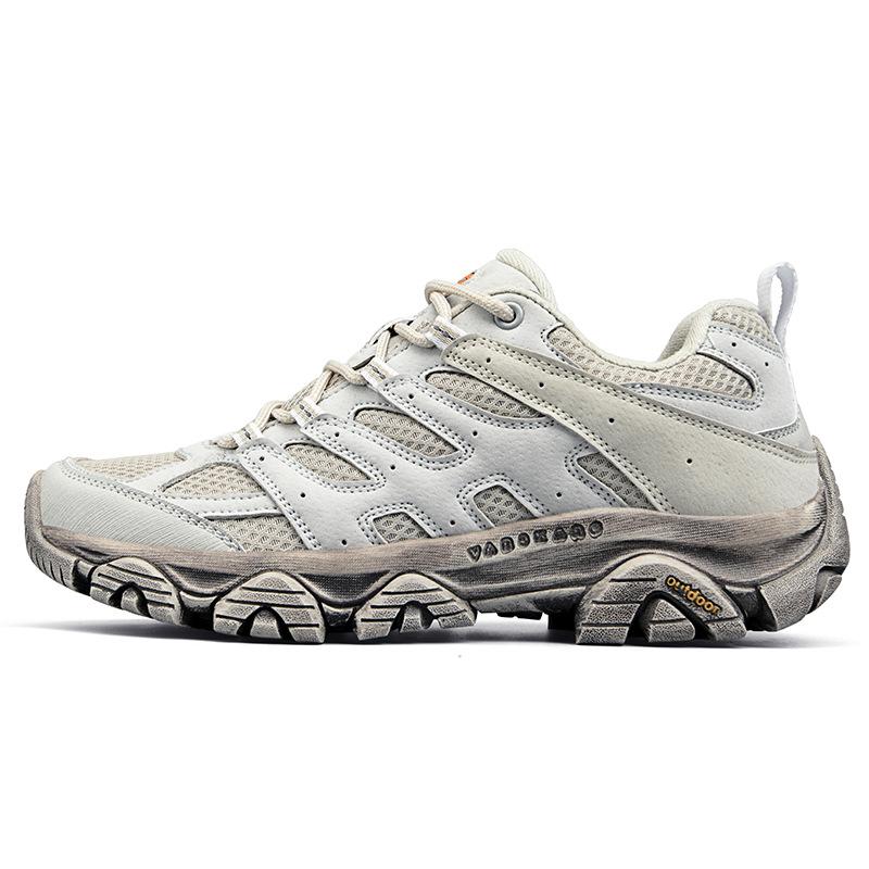 

Four Seasons New Sports Outdoor Shoes Men s Couple Mesh Breathable Hiking Shoes Women s Off-Road Non-slip Rock Climbing Hiking Shoes 36 серый