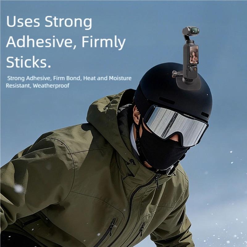 Helmet Mount Base Fix Bracket with Screw Nut Adapter for Action Camera Installation Lightweight Weather Resistance