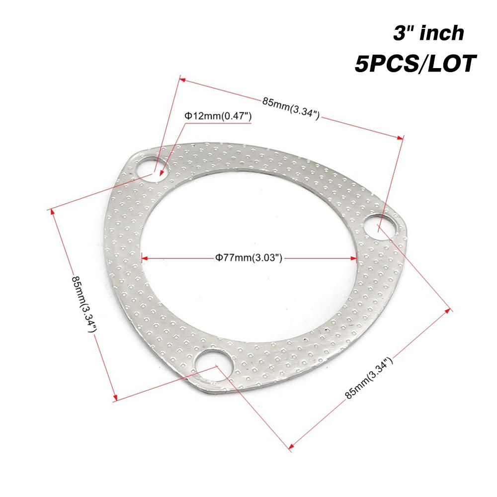 car Exhaust Gasket Flange 5pcs/Lot 2.25/2.5/2.75/3 inch Car Exhaust joints Engine Gasket/ Universal junta escape