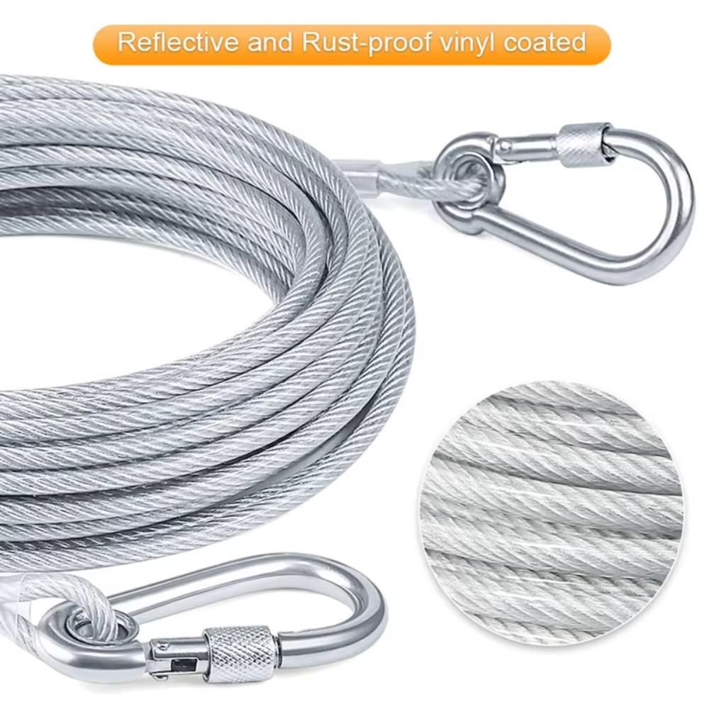Anti-rust Dog Tie Out Cable Bite-proof Clothesline Tent Rope Dogs Strap  Walking The Dog