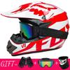Full Face Mountain Bike Helmet With Goggles Gloves Mask Downhill MTB Trail Riding