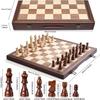 39Cm/15" Wooden Chess Set – Foldable Board, Handcrafted Pieces, Storage Slots, Gift Box, For Adults, Beginners & Tournament