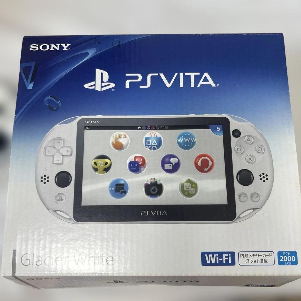 Used SONY PS Vita PCH-2000 Main Unit White [Initialized] & Software, Etc.