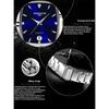 Top Brand Fashion Tungsten Steel Color Square Steel Belt Calendar Watch Waterproof Luminous Men's Student Watch