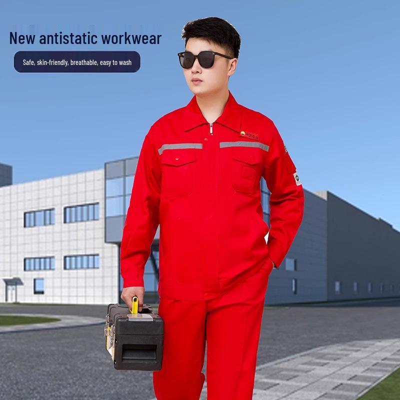 China Erdöl Arbeitskleidung: Herren- & Damen-Frühlings-/Herbst-Antistatik-Baumwolljacke für Tankstellenmitarbeiter