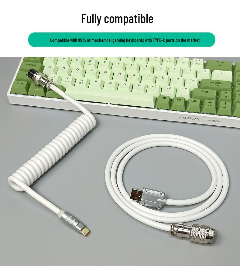 8K RGB Mechanical Keyboard with Magnetic Switch, Fast-Charging Coiled PU Aviator Data Cable