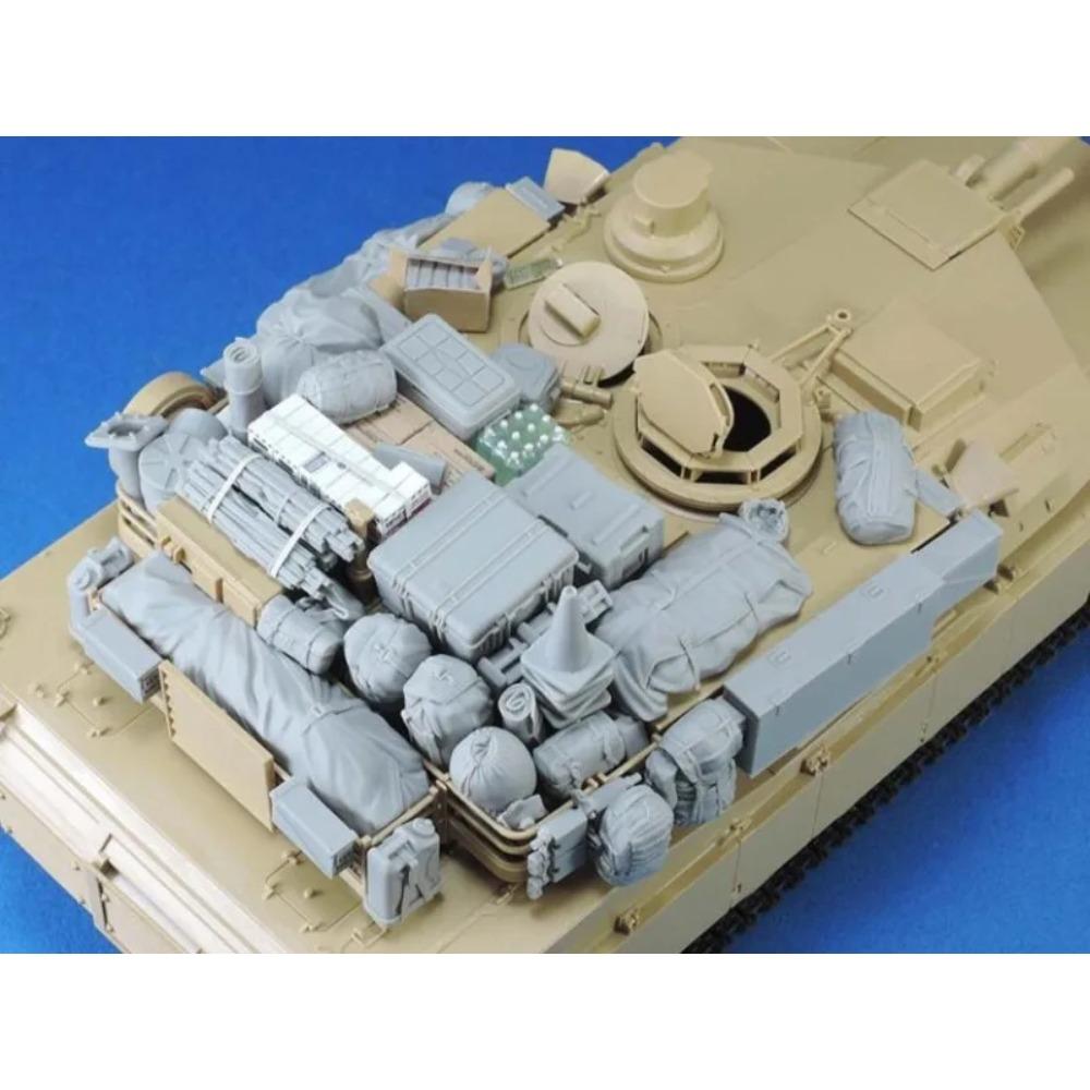 1/35 Scale Die-Cast Resin Model Assembled Kit M1A1/A2 Tank Stowage Set (No Tank) Unassembled and Unpainted