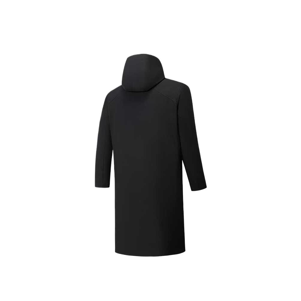 Anta Down Jackets Men's Black Hooded Moderate Down Coat 152540924-3
