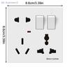 {Summer2}16A Wall 86 Type Multifunctional Socket 8-Hole 5Pin Power Plug 2/3 Plugs With 1Gang Switch Control Socket