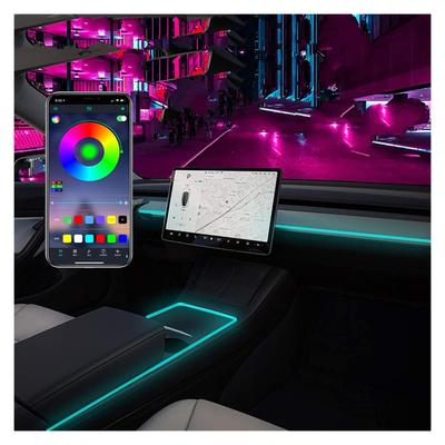 Peças Internas 21-22 para Tesla Model 3 Y Tira de LED de Iluminação Ambiente Iluminação Neon