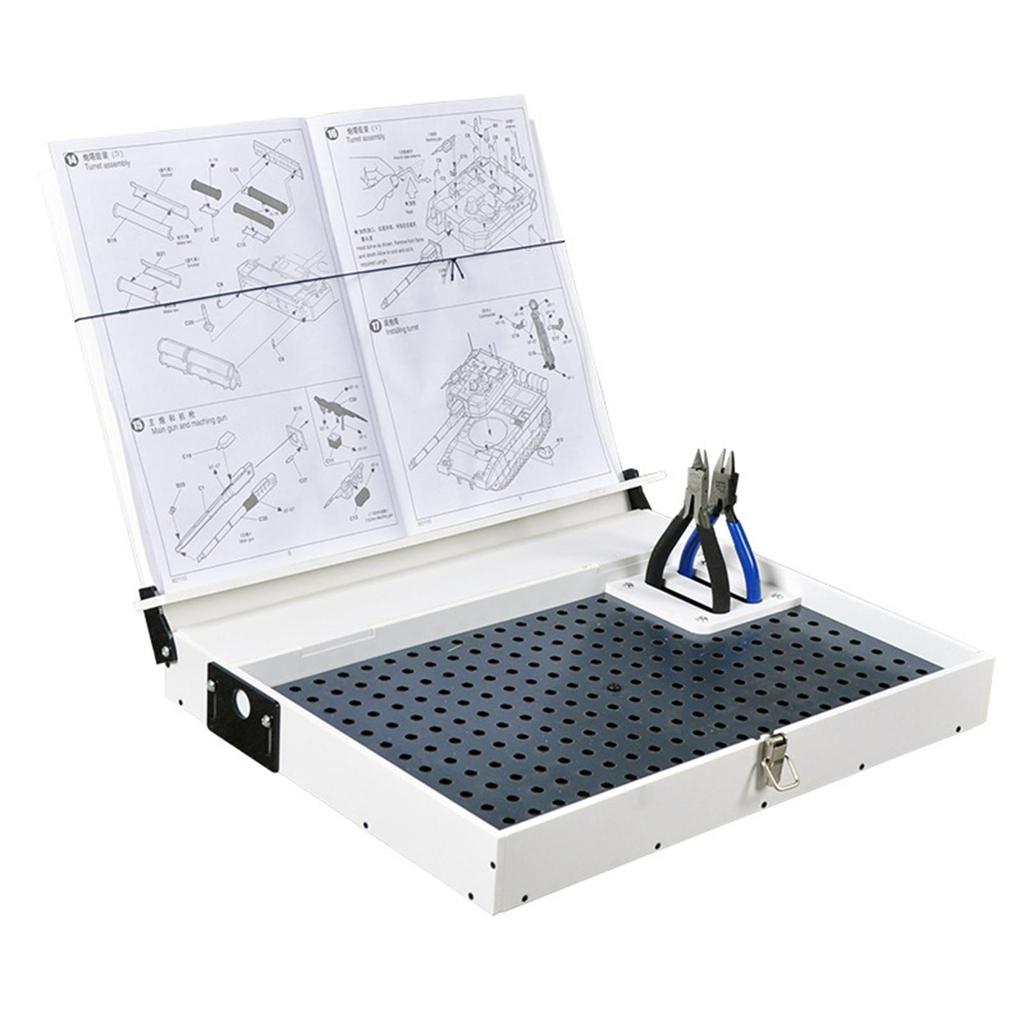 Model Building Box Model Kit Tool Worktable Portable DIY Model Shelf Stand Parts