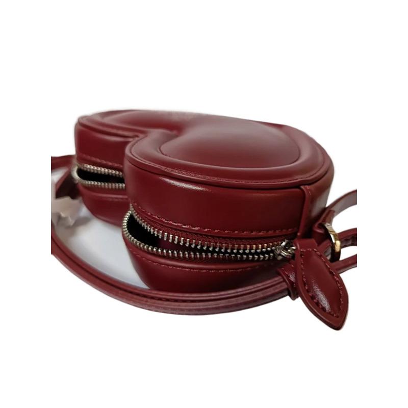 Borsa a tracolla a forma di cuore 3D, Portamonete chic, dolce e cool a spalla singola, Borsa a mano geometrica di tendenza da donna