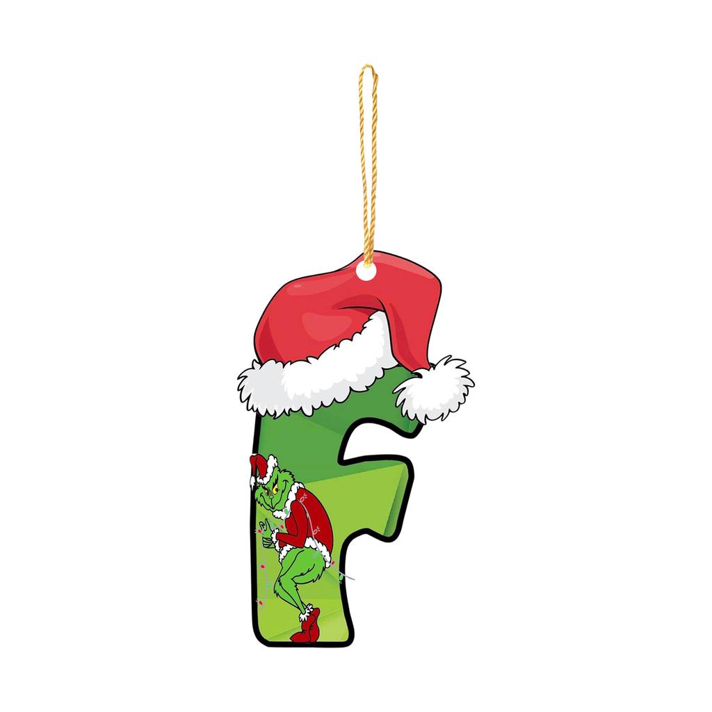 Santa 2D Flat Acrylic Christmas Tree Hanging Decoration Sports Car Decoration Flat Decoration Pendant