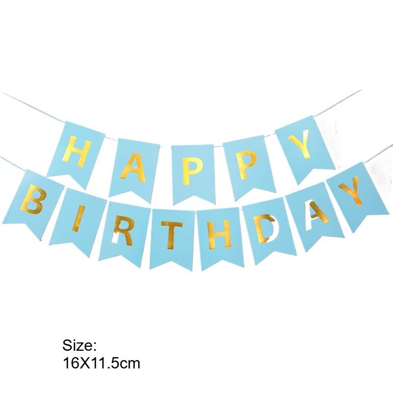 Yanyu Tail Flag Paper Stamped Birthday Letter Banner Children's Year's Eve Banquet Decoration Party Decoration