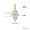 Men's Trendy Retro Fatima Hand Zircon Necklace