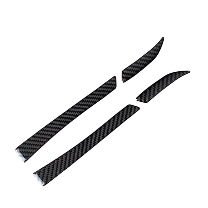 For Ford Mustang 2015- Real Carbon Fiber Rearview Mirror Cover Trim Stickers Decorations Car Exterior Accessories