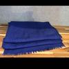 Used ETRO Large Stole Wool Silk Made In Italy Royal Blue