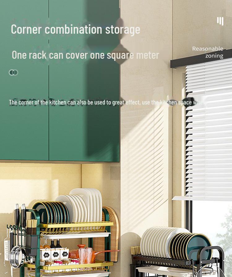 Multifunctional Kitchen Sink Dish Storage Rack
