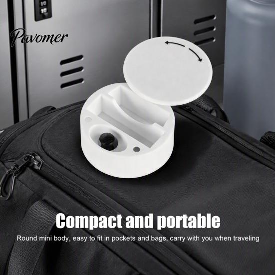 Travel Friendly Breathing Assistance Storage Nasal Strips And Respiratory Case, Portable Compact Hard PLA Organizer for Accessories Round Box, Secure