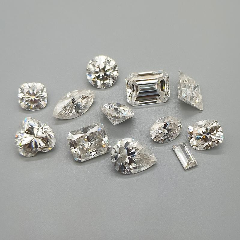 Weißer D-Farbe Moissanitstein mit GRA Rund Oval Herz Smaragd Prinzessin Radiant Cushion Trilliant Marquise Schliff