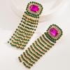 Elegant Rhinestone Tassel Earrings - European & American Luxury Design for Prom & Banquet