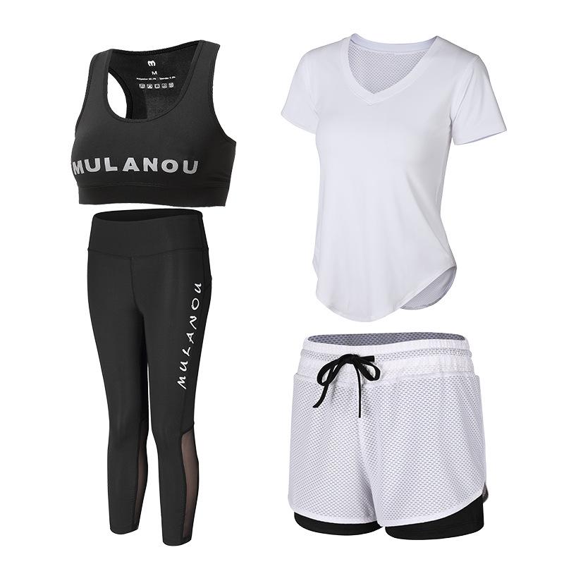 Women's Quick-Dry Yoga Set: Hollow Out Top with Short Sleeves and Tight Pants - 3-Piece Summer Fitness Outfit