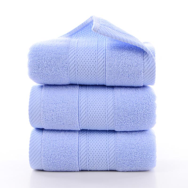 Pure Cotton Towel 35*75cm 100% Cotton Plain Color Thick Adult Face Wash Towel with Embroidery