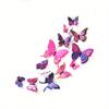 12 Stück 3D Schmetterling Aufkleber, Aufkleber, Wandaufkleber, Vinylaufkleber für Heim-, Festivaldekoration, Aufkleber, Geschenke, Geburtstag, Abschluss