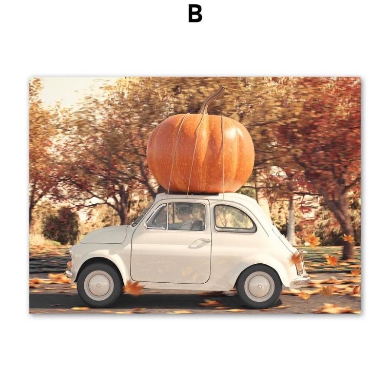 Autumn Natural Pumpkin Car Field Matisse Abstract Posters Prints Wall Art Canvas Painting Wall Pictures For Living Room Decor