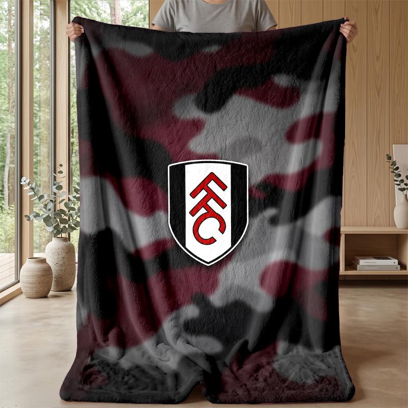 Coperta in Flanella con Stampa Calcio Fulham, Coperta Morbida Calda Leggera per Divano Letto Campeggio