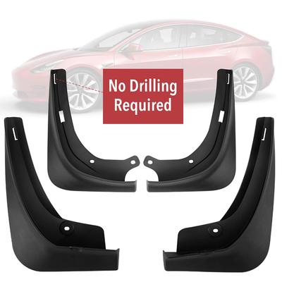 Spatborden Voor Tesla Model 3 2022 Accessoires Beschermer Spatbord Voorste Achterste Wiel Spatlap Koolstofvezel ABS Geen Boren Vereist