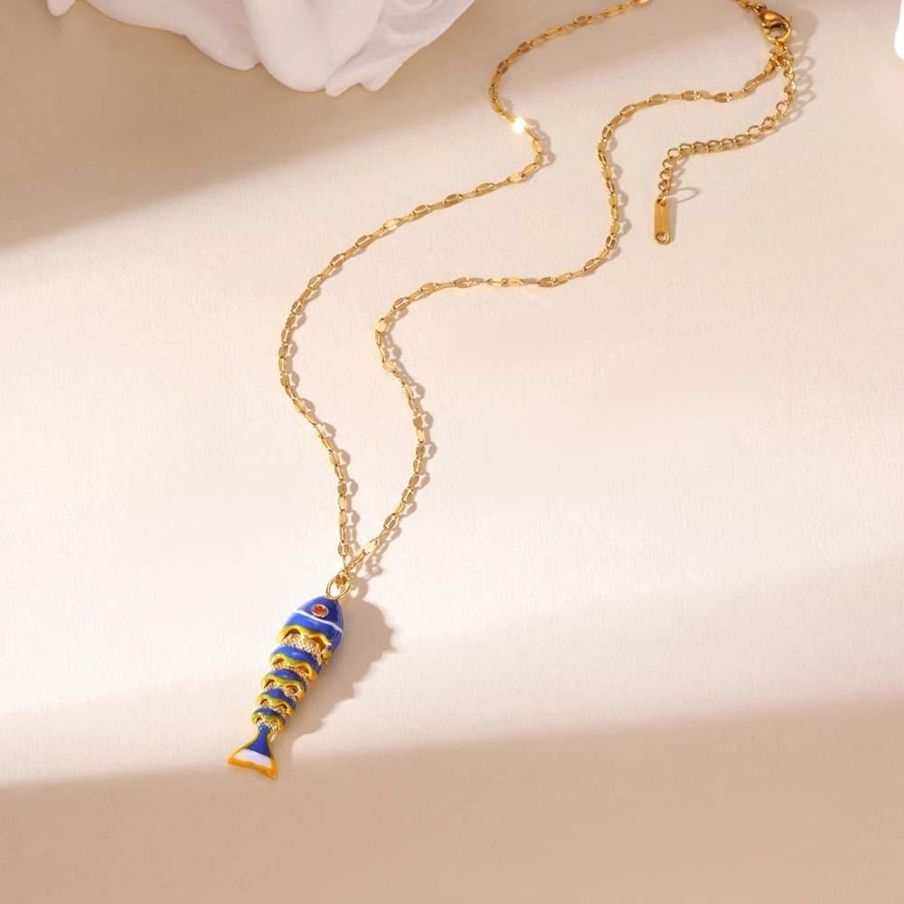 Jewelry Accessories Brass Colorful Small Koi 3D Movable Mini Metal Fish Drip Oil Fish Bracelet